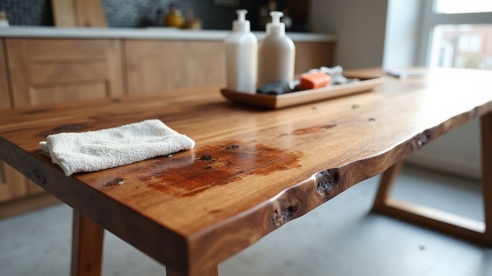 Как легко избавиться от пятен на столе: секреты, которые сработают