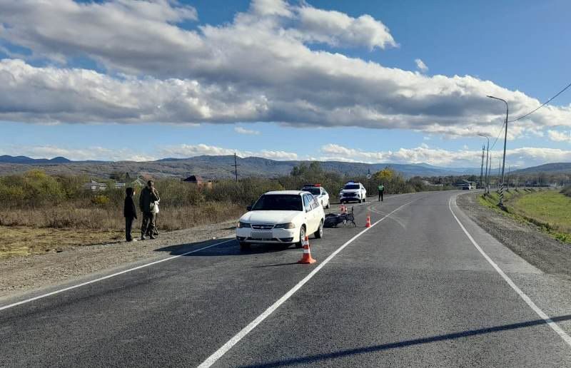 В Майкопском районе зарегистрировано дорожно-транспортное происшествие с участием мототранспорта