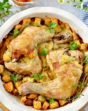 Нежные куриные окорочка с хрустящими сухарями