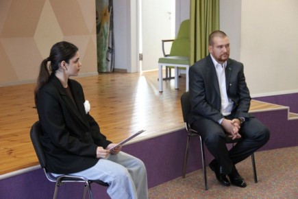 Участник СВО Илья Донцов провел урок мужества в лицее №34