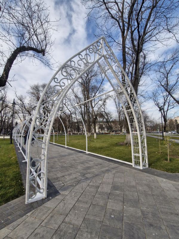 Ещё не опали последние листья, но уже появились первые новогодние украшения