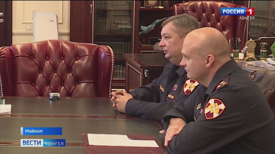 Главе Адыгеи представлен новый начальник Управления Росгвардии по республике Адыгее