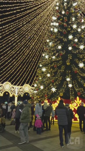 Торжественное открытие новогодней елки на площади Ленина