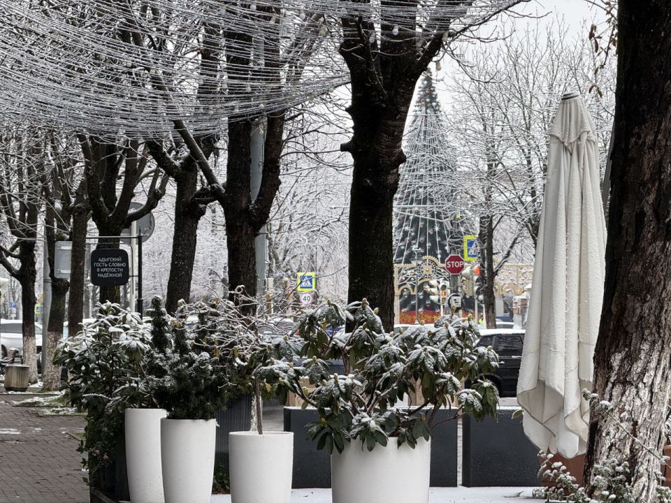 25 декабря в Адыгее возможен слабый снег с дождем