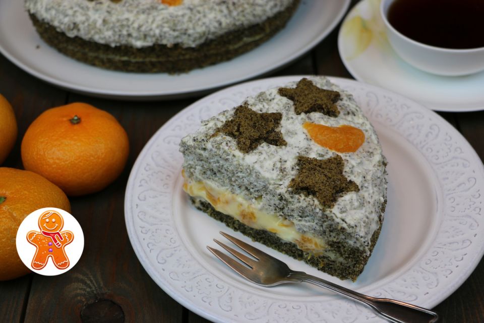 Вкус света: Рождественский маковый торт с мандаринами, который удивит всех