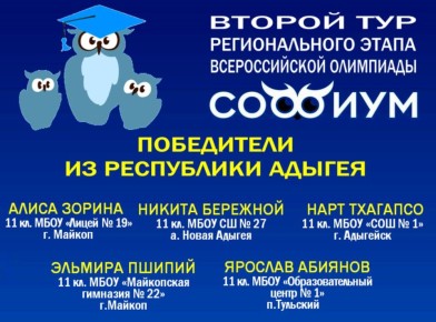 Сразу пятеро школьников из Адыгеи прошли в финал Всероссийской олимпиады «Софиум»!