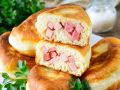 Домашние пирожки с двумя видами колбасы и пышным тестом
