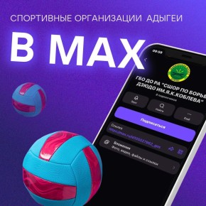Спортивные учреждения Адыгеи запустили официальные каналы в МАХ