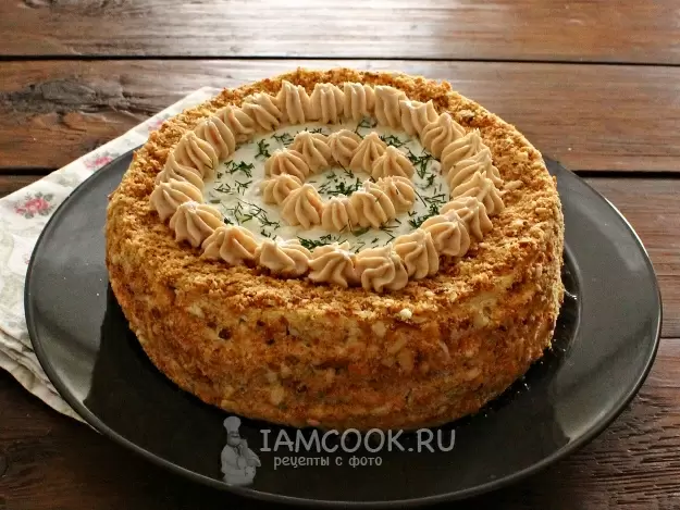 Новогодний закусочный торт, который все захотят попробовать!