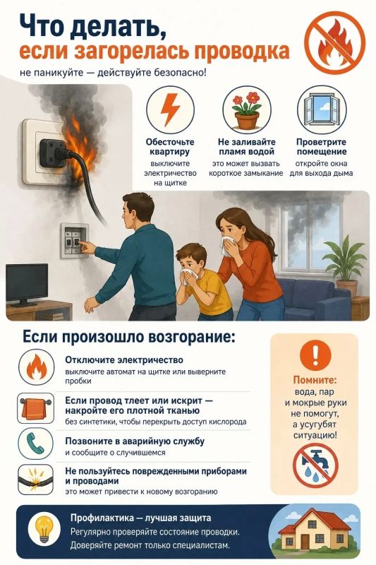 Опасно: пожар из-за проводки!