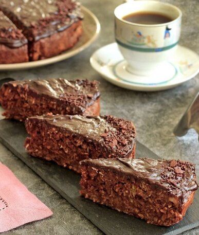 Невероятно шоколадный пирог с бананом